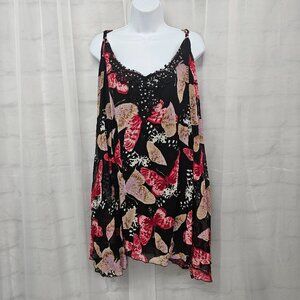 Changes Boutique Tank Tunic Butterfly Fairy Whimsigoth Boho Black Pink 26